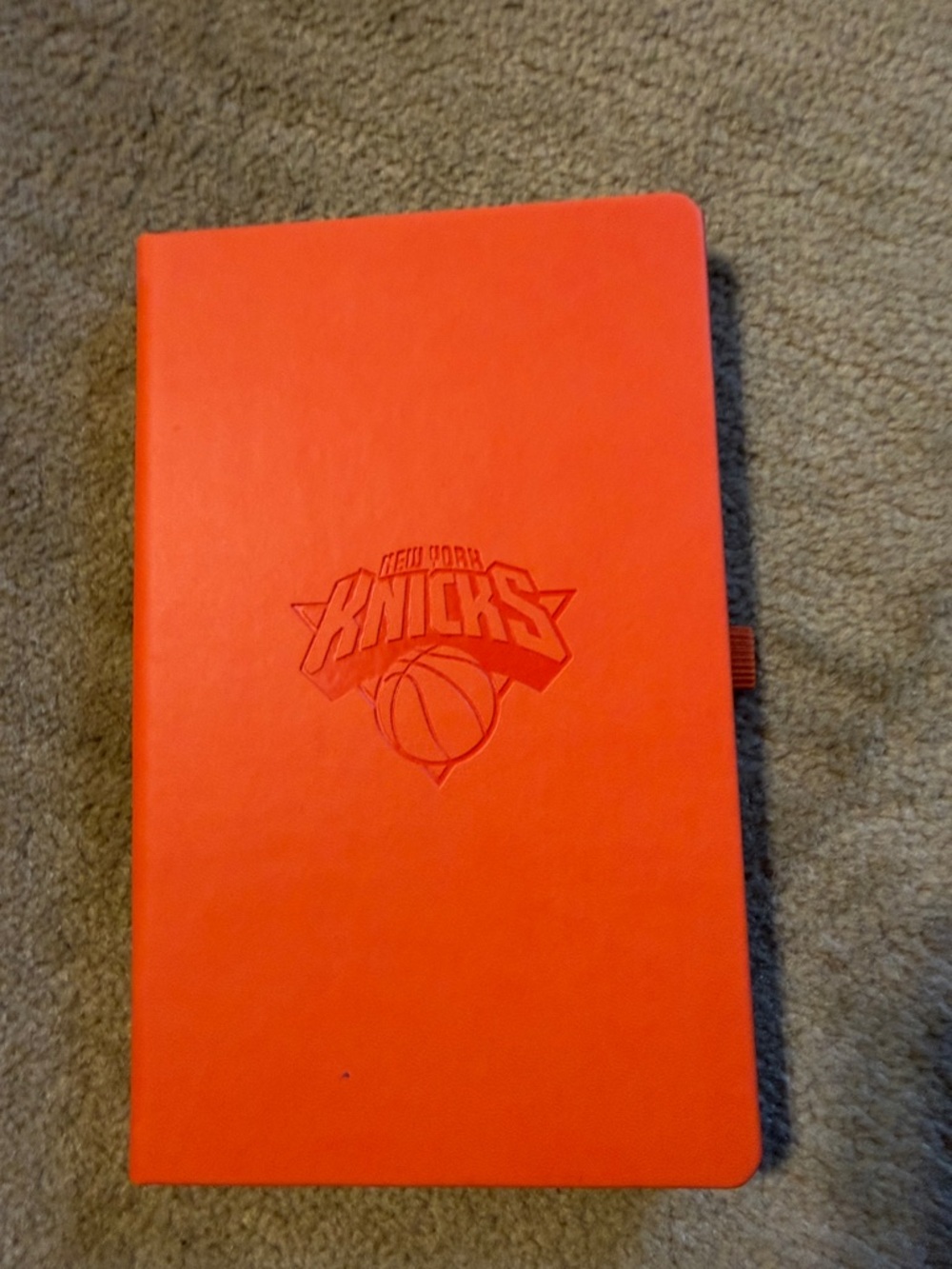 Knicks, Orange Hardcover Notebook.  Cover, Castelli, Made in Italy